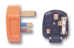 MK (ELECTRIC)-PF133ORG-PLUG, 13A, RUBBER, ORANGE