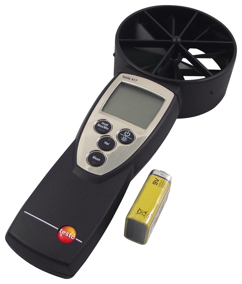 417 - Testo - Anemometer, Vane, 0.3m/s to 20m/s Farnell Ireland