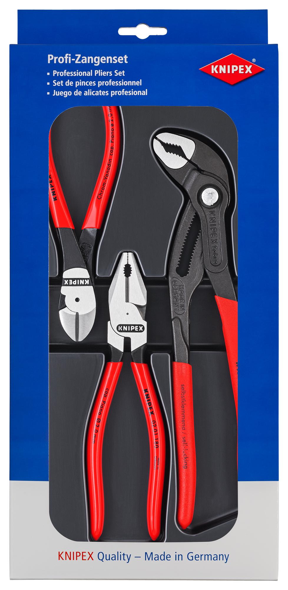 KNIPEX 3-Pack Assorted Plier Set
