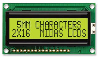 MIDAS DISPLAYS MC21605H6WR-SPTLY-V2