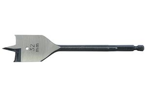 Flat Drill Bit HSS Woodworking E6.3 Drive 32mm x 160mm
