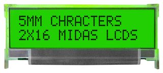 MIDAS DISPLAYS MC21605L6WK-SPTLY